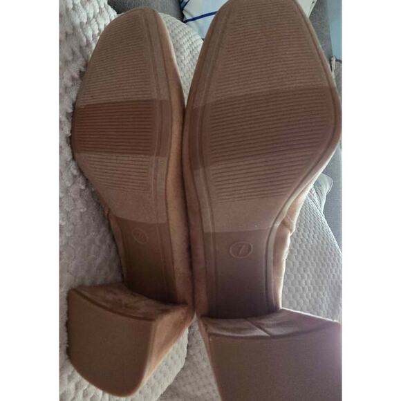 A NEW DAY Tan Suede Block Heel Boots Size 7 NWT - Picture 4 of 5